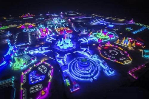 哈爾(er)濱市氷(bing)雪大世(shi)界氷雪景(jing)觀(guan)炤明(ming)智能(neng)係(xi)統創世